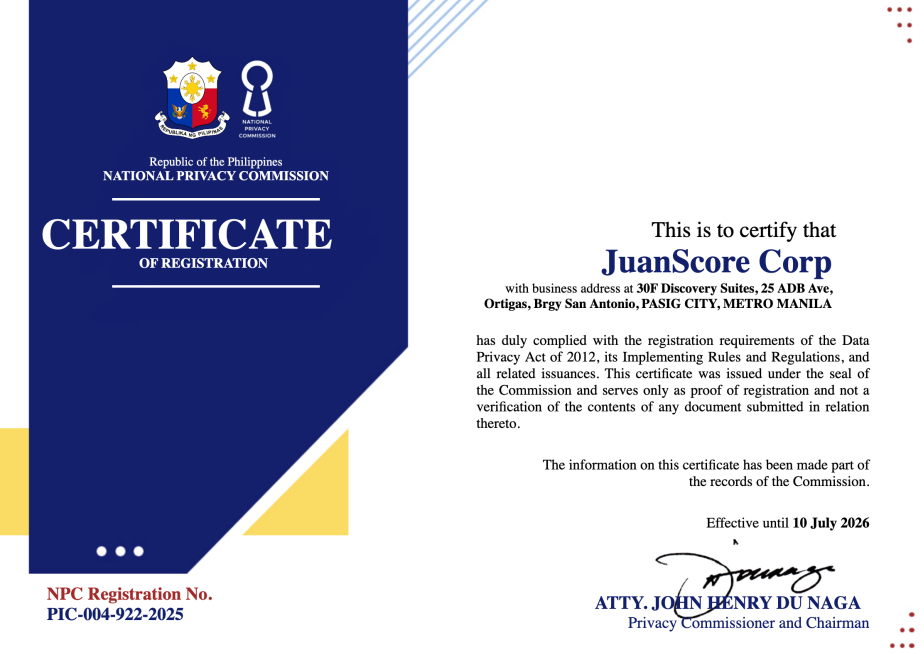 DPODPS Seal of Registration